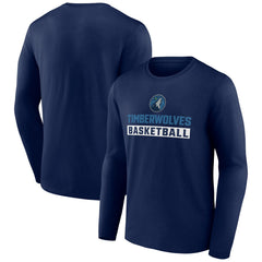 Minnesota Timberwolves Let's Go Long Sleeve T-Shirt Navy - NBA