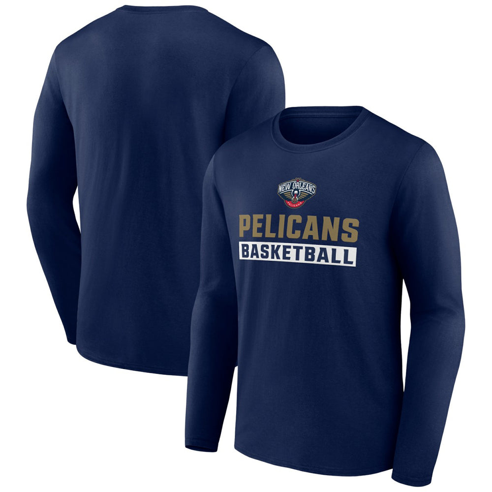 New Orleans Pelicans Let's Go Long Sleeve T-Shirt Navy - NBA