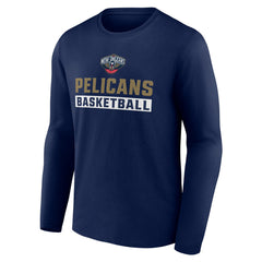 New Orleans Pelicans Let's Go Long Sleeve T-Shirt Navy - NBA
