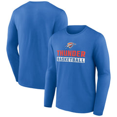 Oklahoma City Thunder Let's Go Long Sleeve T-Shirt Blue - NBA