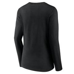 Sacramento Kings Women's Tumble V-Neck Long Sleeve T-Shirt Black - NBA