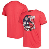 Lawrence Taylor New York Giants Homage Unisex Caricature Retired Player Tri-Blend T-Shirt Red | NFL