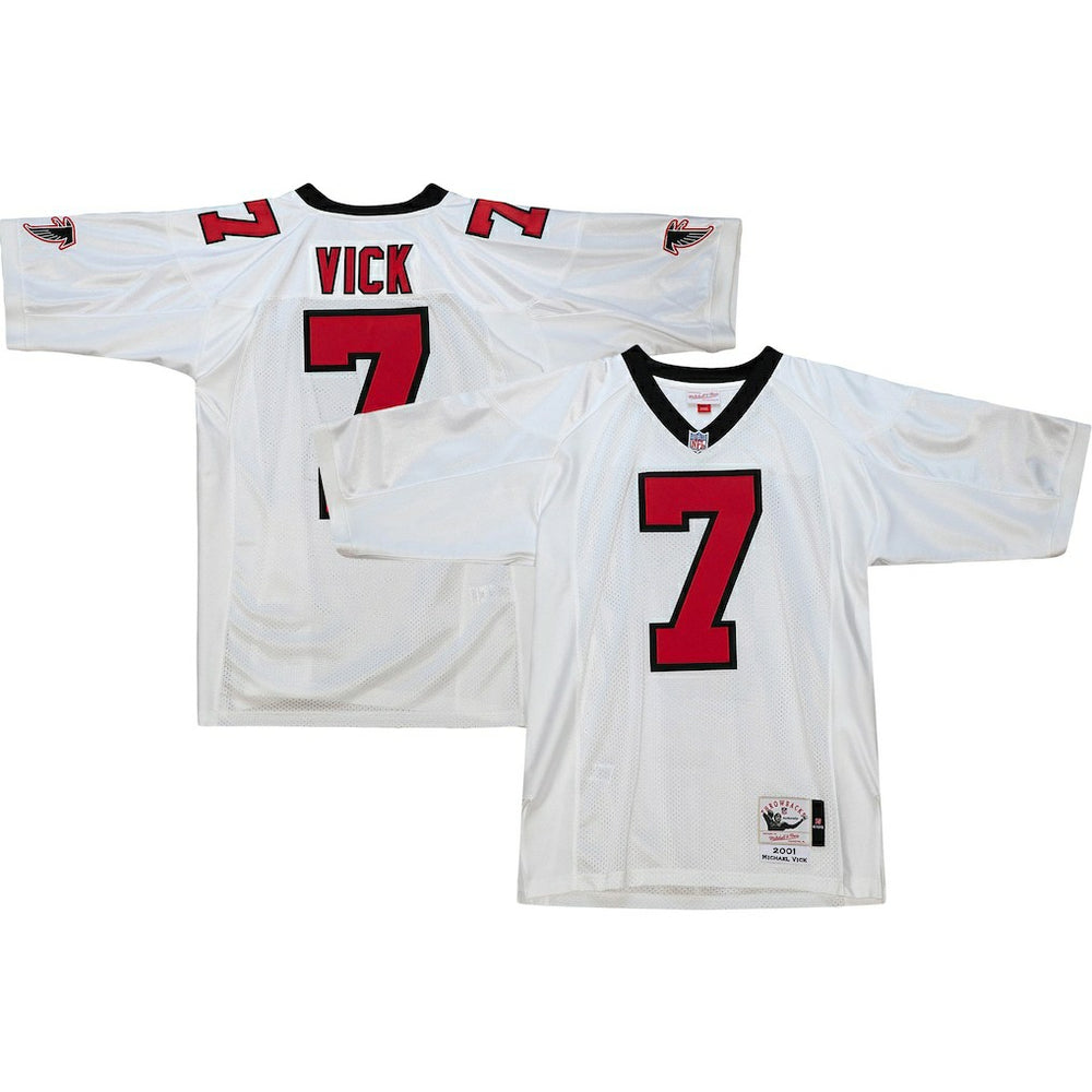 Michael Vick Atlanta Falcons 2001 Authentic Throwback Retired Player Jersey White | Mitchell & Ness