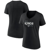 Los Angeles Kings Women's Active Edge V-Neck T-Shirt - Black - NHL