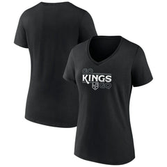 Los Angeles Kings Women's Active Edge V-Neck T-Shirt - Black - NHL