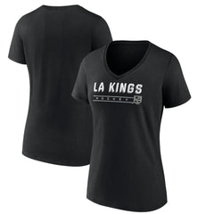 Los Angeles Kings Women's Primary Play V-Neck T-Shirt - Black - NHL