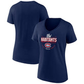 Montreal Canadiens Women's Active Edge V-Neck T-Shirt - Navy - NHL