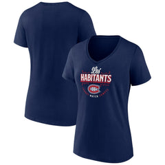 Montreal Canadiens Women's Active Edge V-Neck T-Shirt - Navy - NHL