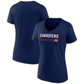 Montreal Canadiens Women's Primary Play V-Neck T-Shirt - Navy - NHL