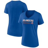 New York Islanders Women's Primary Play V-Neck T-Shirt - Royal - NHL