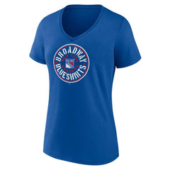 New York Rangers Women's Active Edge V-Neck T-Shirt - Blue - NHL