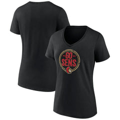Ottawa Senators Women's Active Edge V-Neck T-Shirt - Black - NHL