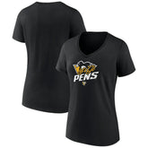 Pittsburgh Penguins Women's Active Edge V-Neck T-Shirt - Black - NHL