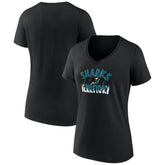 San Jose Sharks Women's Active Edge V-Neck T-Shirt - Black - NHL