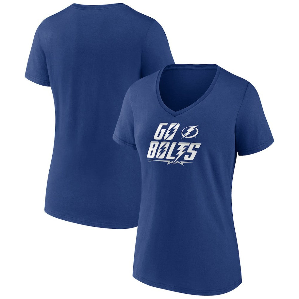 Tampa Bay Lightning Women's Active Edge V-Neck T-Shirt - Blue - NHL