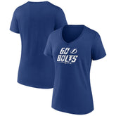 Tampa Bay Lightning Women's Active Edge V-Neck T-Shirt - Blue - NHL