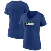 Vancouver Canucks Women's Active Edge V-Neck T-Shirt - Blue - NHL
