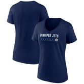 Winnipeg Jets Women's Primary Play V-Neck T-Shirt - Navy - NHL