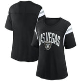 Las Vegas Raiders Women's Earned Stripes T-Shirt Black | Fanatics