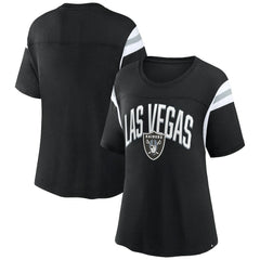 Las Vegas Raiders Women's Earned Stripes T-Shirt Black | Fanatics