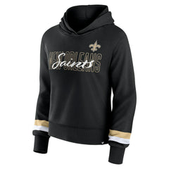New Orleans Saints Women's Over Under Pullover Hoodie Black | Fanatics