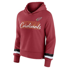 Arizona Cardinals Women's Over Under Pullover Hoodie Cardinal | Fanatics