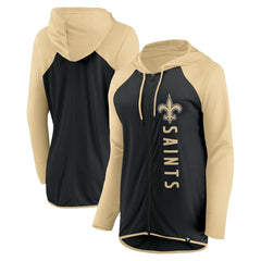 New Orleans Saints Women's Forever Fan Full-Zip Hoodie Black/Gold | Fanatics