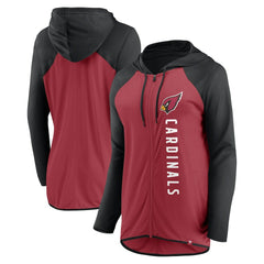 Arizona Cardinals Women's Forever Fan Full-Zip Hoodie Cardinal/Black | Fanatics