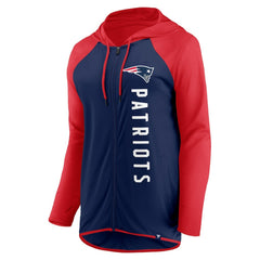 New England Patriots Women's Forever Fan Full-Zip Hoodie Navy/Red | Fanatics