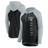 Las Vegas Raiders Women's Forever Fan Full-Zip Hoodie Black/Silver | Fanatics