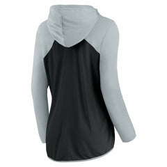 Las Vegas Raiders Women's Forever Fan Full-Zip Hoodie Black/Silver | Fanatics