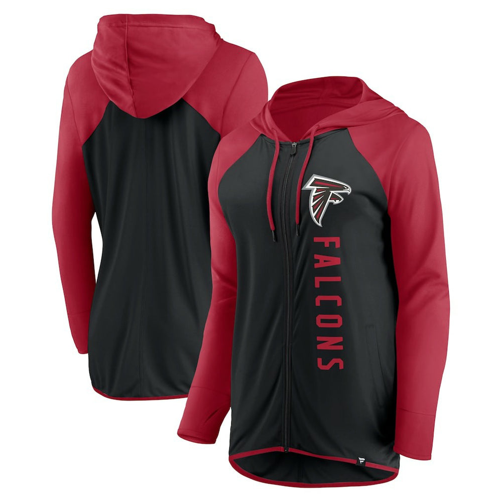 Atlanta Falcons Women's Forever Fan Full-Zip Hoodie Black/Red | Fanatics