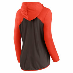 Cleveland Browns Women's Forever Fan Full-Zip Hoodie Brown/Orange | Fanatics