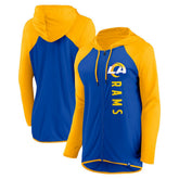 Los Angeles Rams Women's Forever Fan Full-Zip Hoodie Royal/Gold | Fanatics