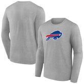 Buffalo Bills Primary Team Logo Long Sleeve T-Shirt Heather Gray | NFL