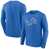 Detroit Lions Primary Team Logo Long Sleeve T-Shirt Blue | NFL