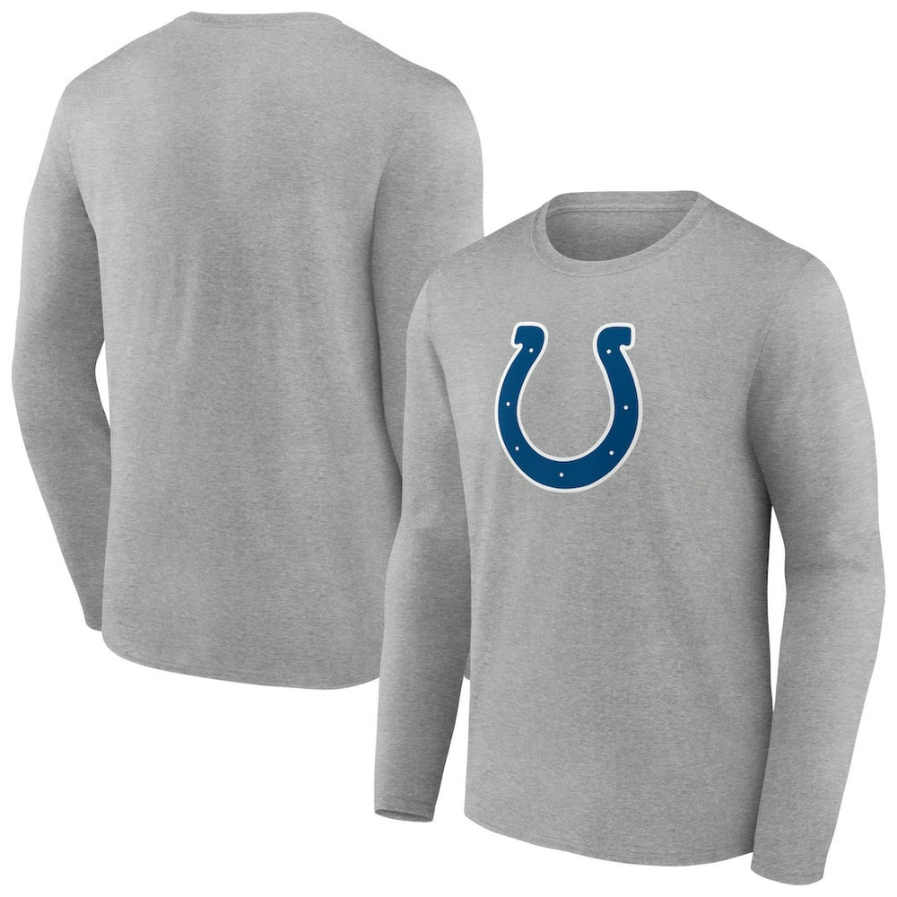 Indianapolis Colts Primary Team Logo Long Sleeve T-Shirt Heather Gray | NFL