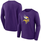 Minnesota Vikings Primary Team Logo Long Sleeve T-Shirt Purple | NFL