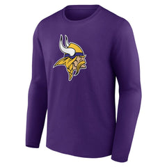 Minnesota Vikings Primary Team Logo Long Sleeve T-Shirt Purple | NFL