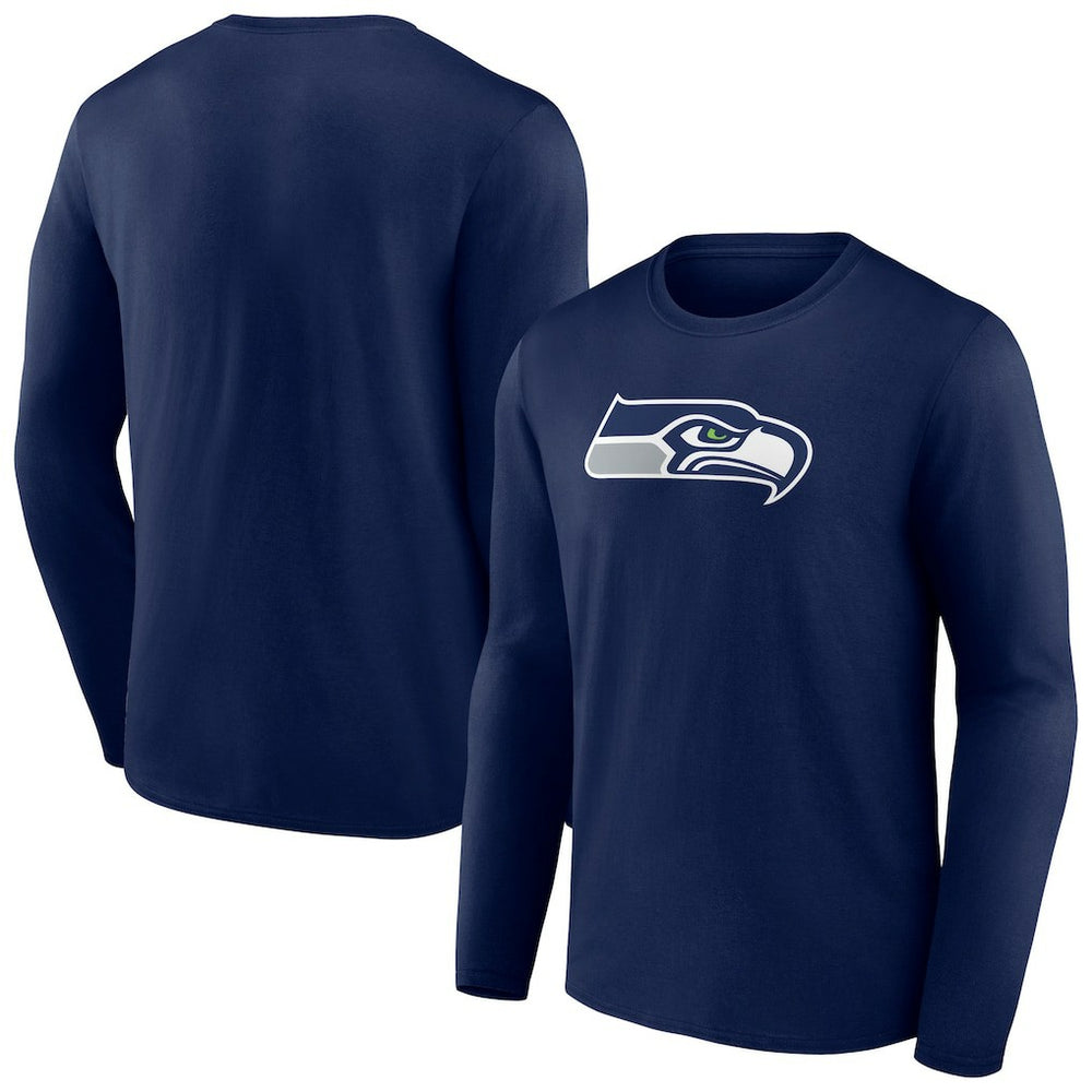 Seattle Seahawks Primary Team Logo Long Sleeve T-Shirt College Navy | NFL