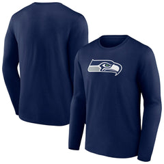 Seattle Seahawks Primary Team Logo Long Sleeve T-Shirt College Navy | NFL