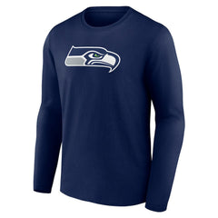 Seattle Seahawks Primary Team Logo Long Sleeve T-Shirt College Navy | NFL