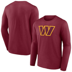 Washington Commanders Primary Team Logo Long Sleeve T-Shirt Burgundy | NFL