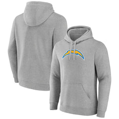 Los Angeles Chargers Primary Team Logo Fitted Pullover Hoodie Heather Gray | NFL