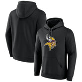Minnesota Vikings Primary Team Logo Fitted Pullover Hoodie Black | NFL