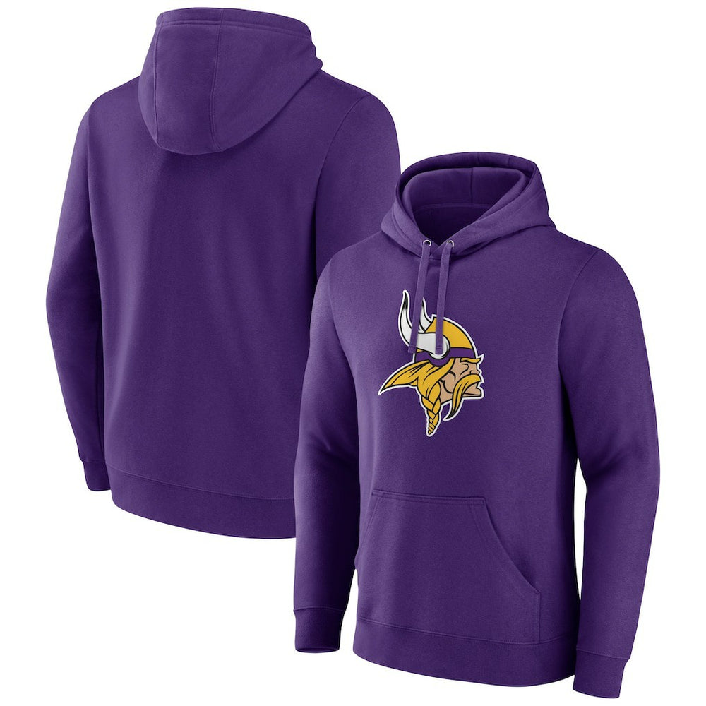 Minnesota Vikings Primary Team Logo Fitted Pullover Hoodie Purple | NFL