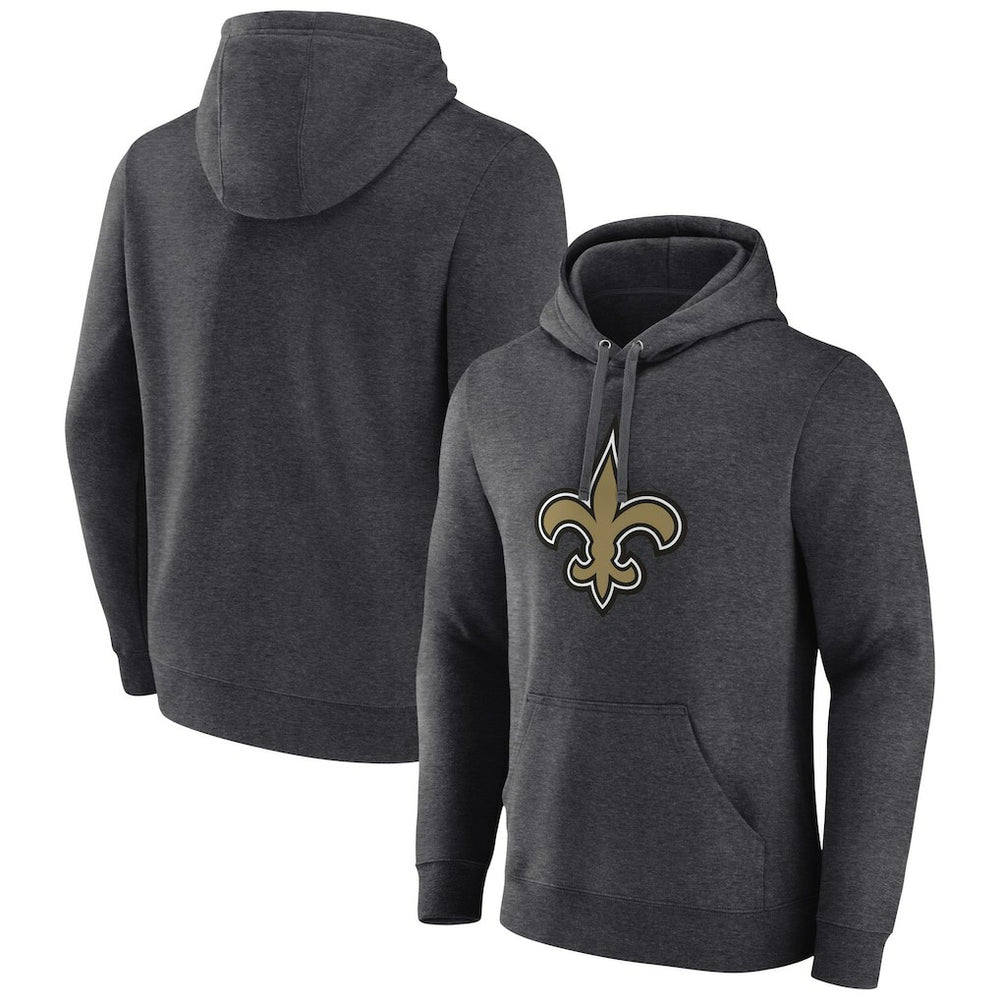 New Orleans Saints Primary Team Logo Fitted Pullover Hoodie Charcoal | NFL
