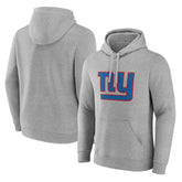 New York Giants Primary Team Logo Fitted Pullover Hoodie Heather Gray | NFL