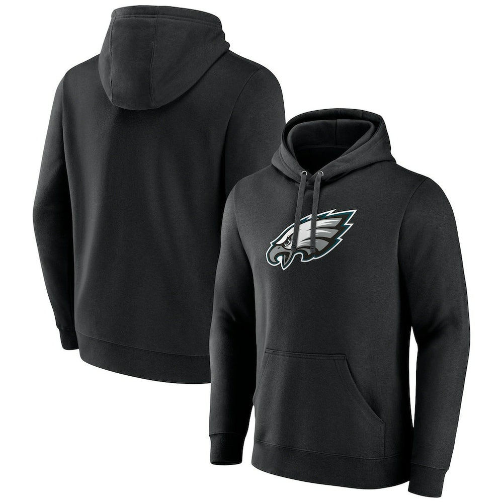 Philadelphia Eagles Primary Team Logo Fitted Pullover Hoodie Black | NFL