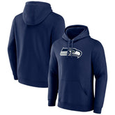 Seattle Seahawks Primary Team Logo Fitted Pullover Hoodie College Navy | NFL